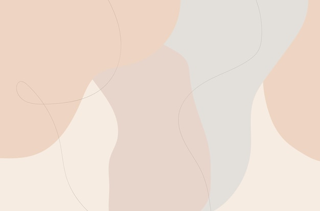 Vector pastel curves abstract templates with organic abstract shapes pastel colors shapes