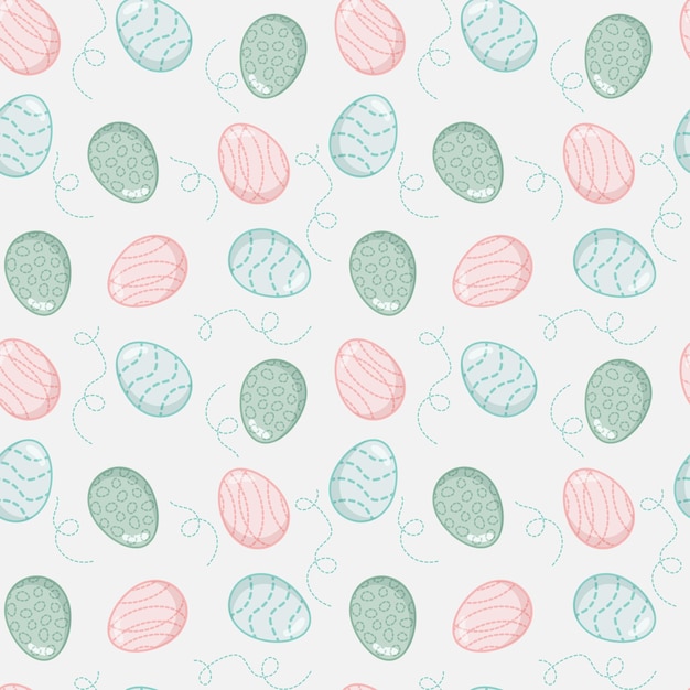 Pastel Easter Eggs Pattern