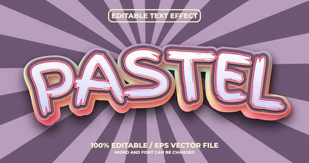 Pastel editable text effect