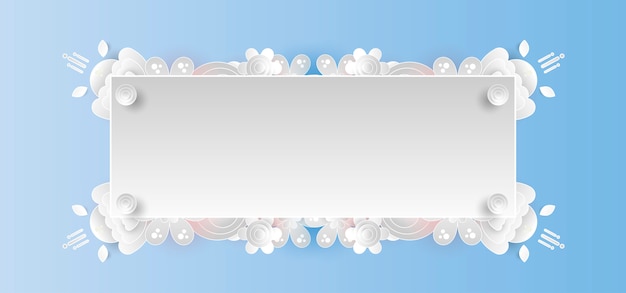 Pastel floral frame