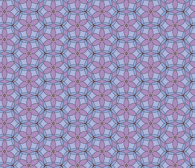 Pastel floral seamless lace pattern geometric soft purple blue mosaic background oriental ornament vector design template for invitations greeting cards textile wallpapers etc