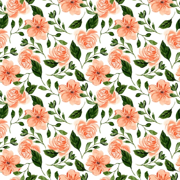 Vector pastel floral watercolor seamless pattern