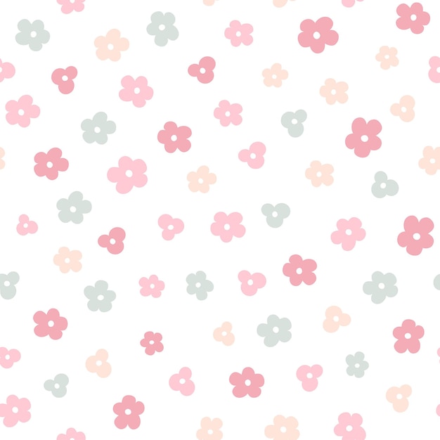 Pastel flowers seamless pattern For wrapping paper wallpaper and textile