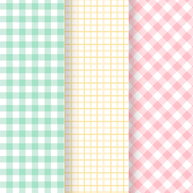 Pastel gingham pattern collection