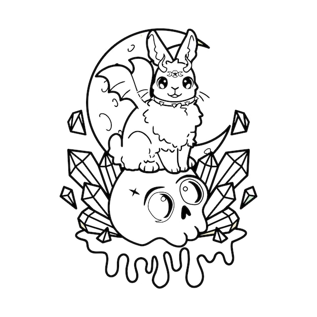 Pastel goth coloring page pagine kawaii raccapriccianti