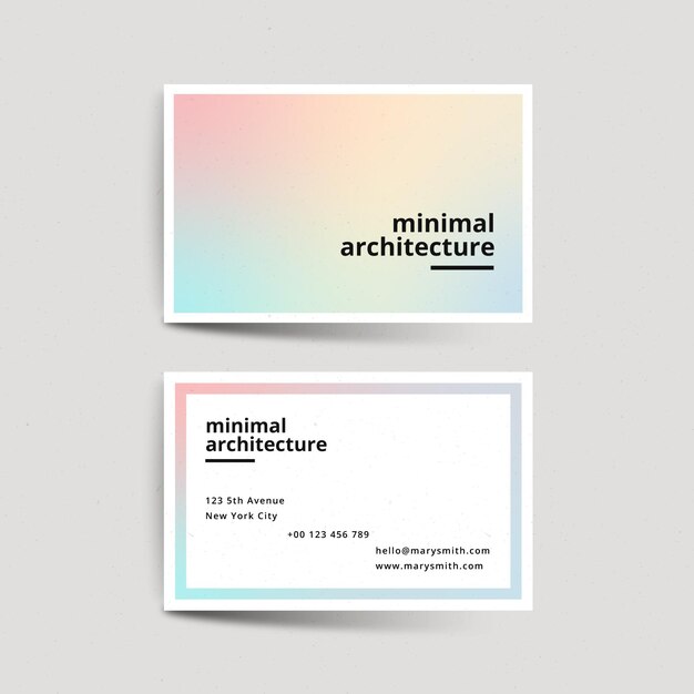 Pastel gradient company card template