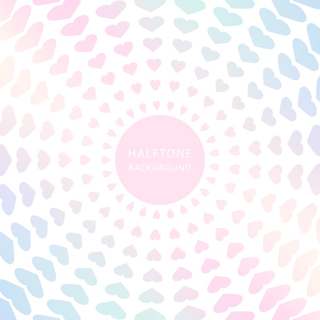 Pastel heart pattern