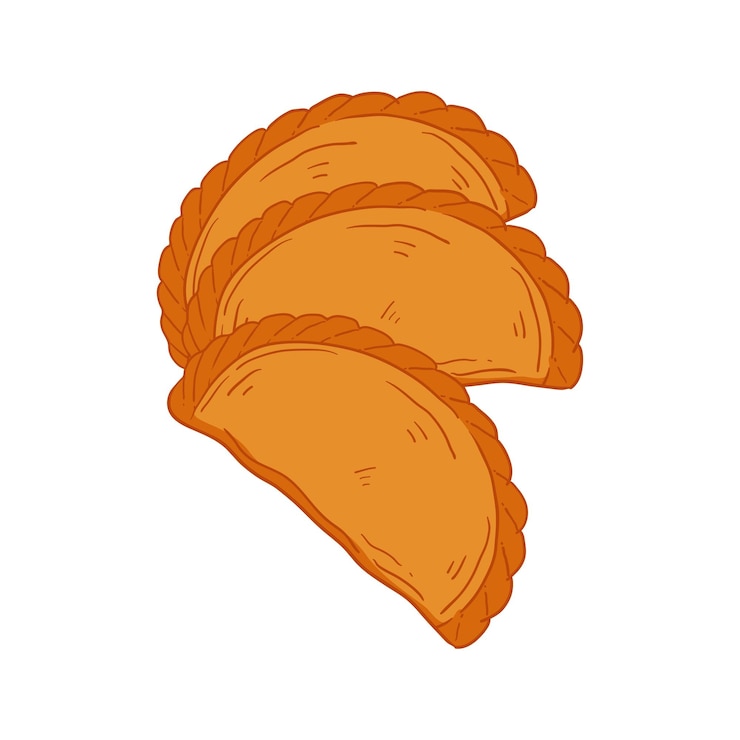 Vector pastel indonesian traditional snack cartoon icon illustration