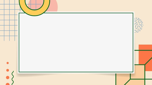 파스텔 멤피스 블로그 배너 템플릿 벡터