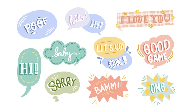 Pastel Speech Bubble Collection