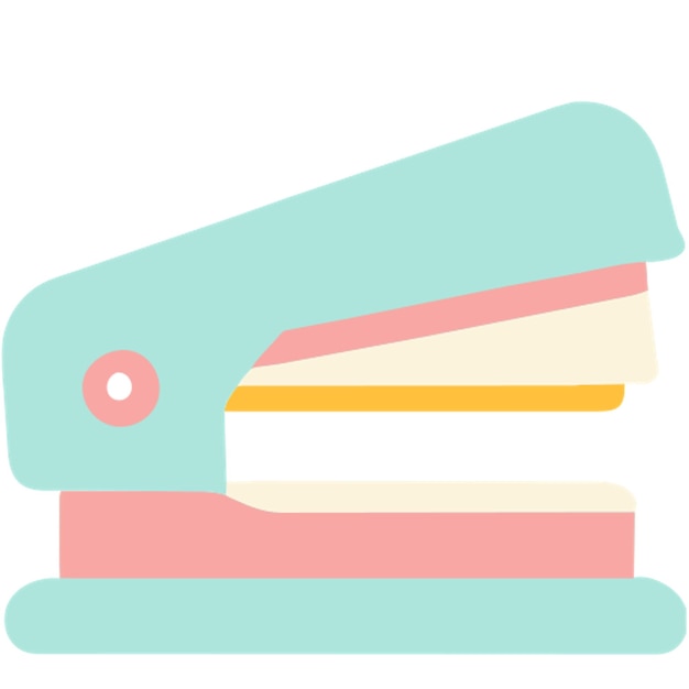 pastel stapler icoon gekleurde vormen