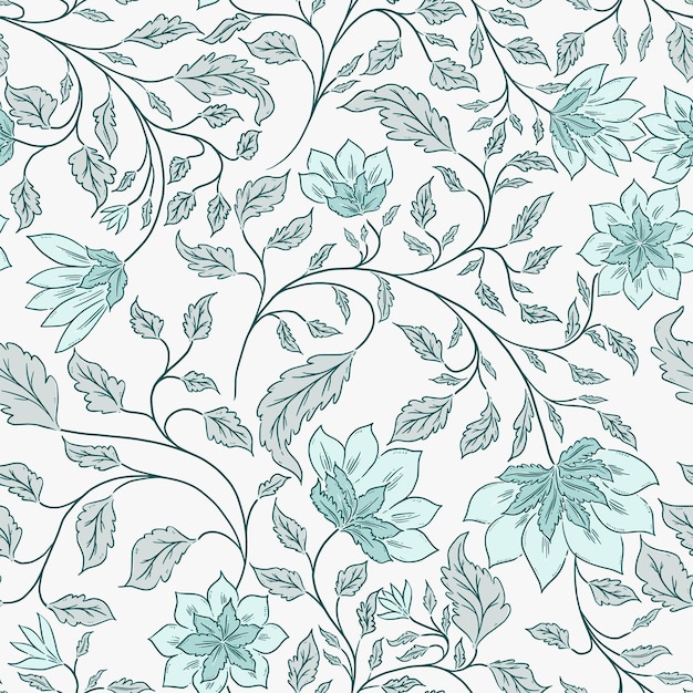Vector pastel traditional chintz style overall floral pattern