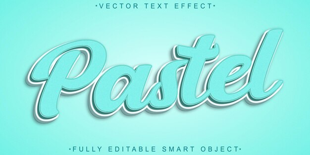 Pastel Turquoise Vector Volledig bewerkbaar Smart Object Text Effect