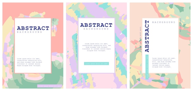 ポスターやパンフレットの表紙デザイン テンプレートのパステル ベクトル カラフルな抽象的な背景。