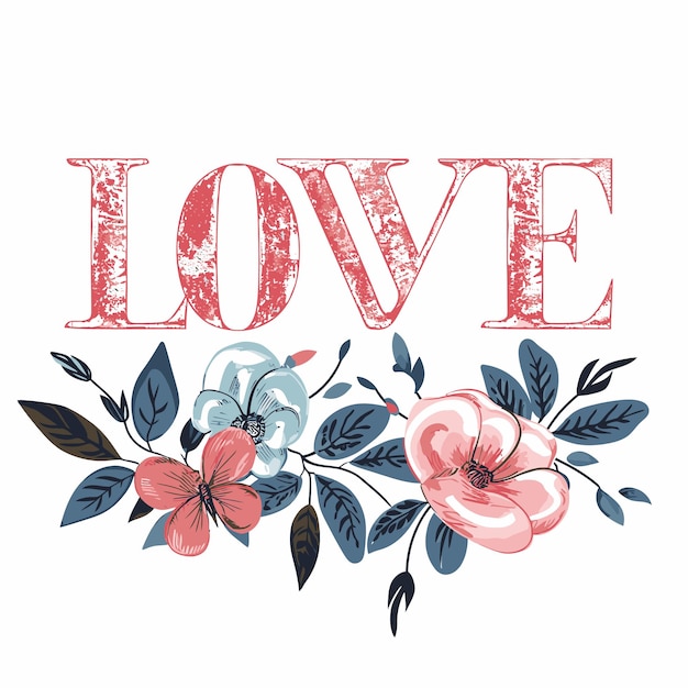 Vector pastel watercolor love typography font artwork for tshirt design and romantic lettering