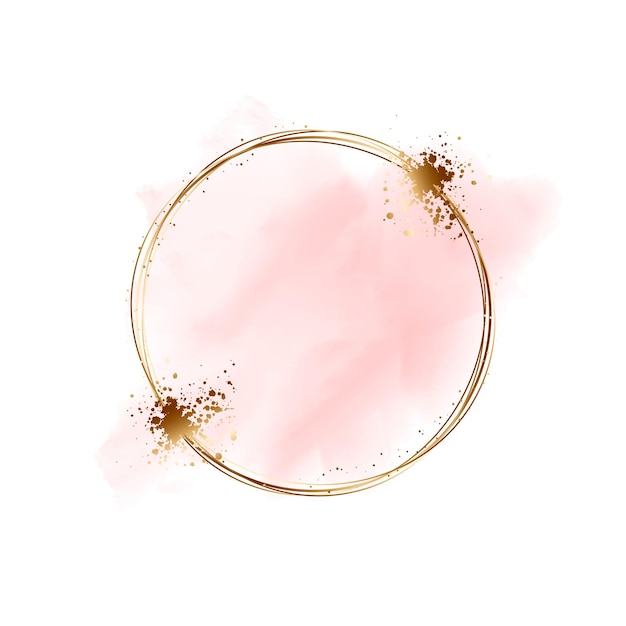 pastel watercolor with golden frame