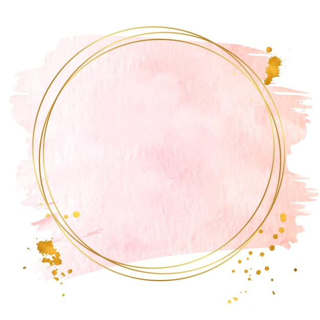 pastel watercolor with golden frame