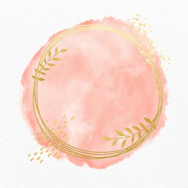 pastel watercolor with golden frame