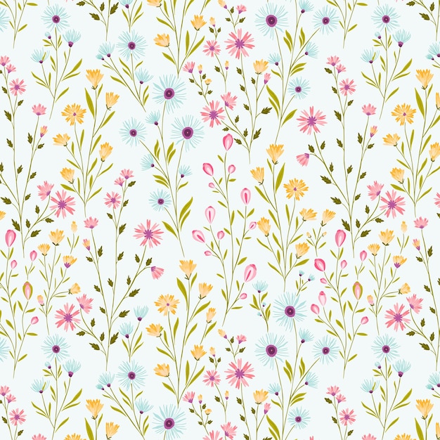 Pastel Wild Flowers Garden Pattern