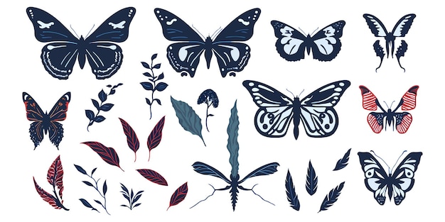 Pastel Wings TopView Vector Collection of Butterflies