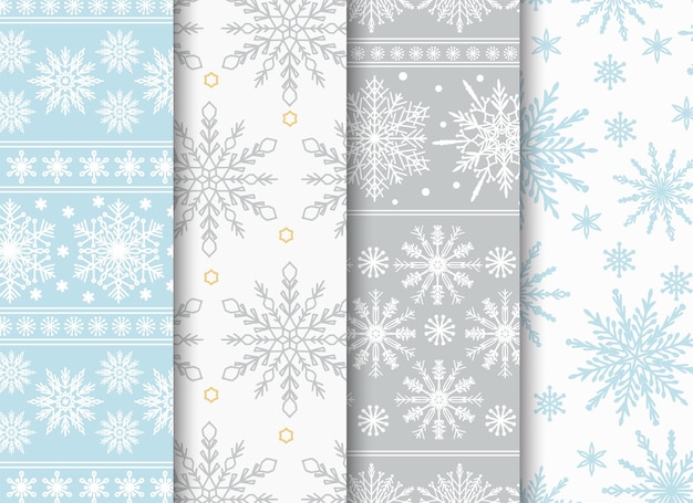 Pastel Winter And Snowflake Patterns-2