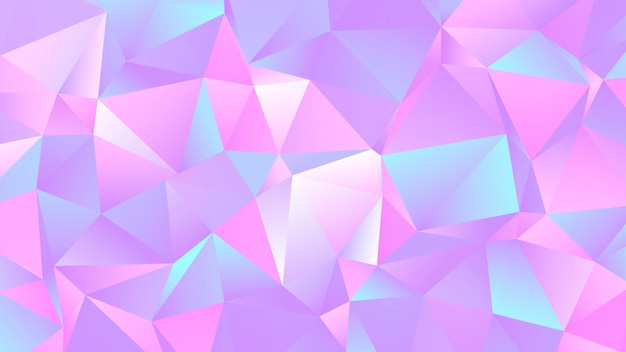 Pastelkleur Kleurrijke Crystal Low Poly-achtergrond