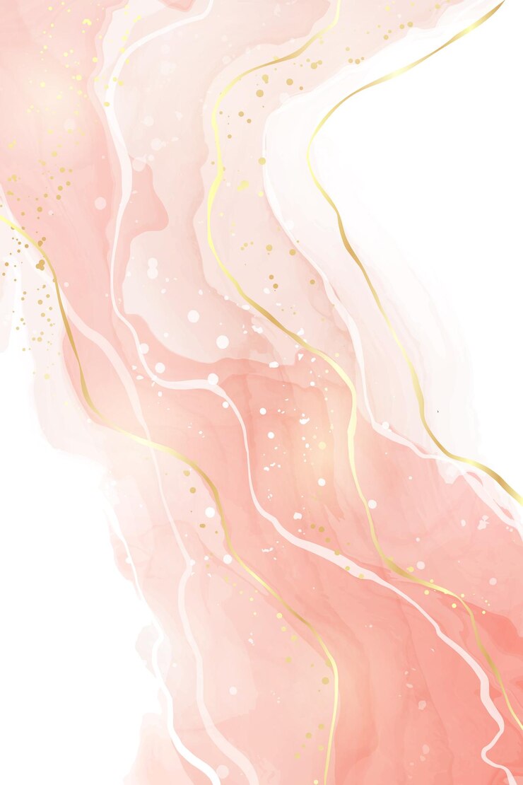 Vector pastelroos perzik vloeibare aquarel achtergrond met gouden scheuren. roze blush marmeren alcohol inkt tekeneffect. vector illustratie ontwerpsjabloon voor huwelijksuitnodiging, menu, rsvp