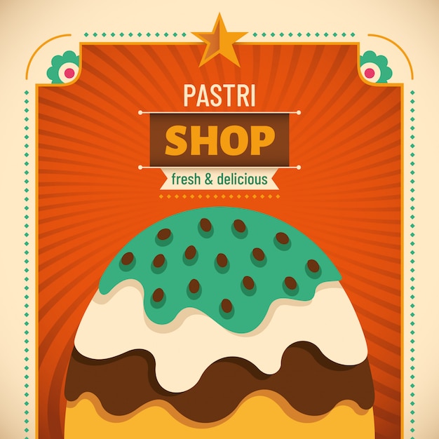 Pastry shop background