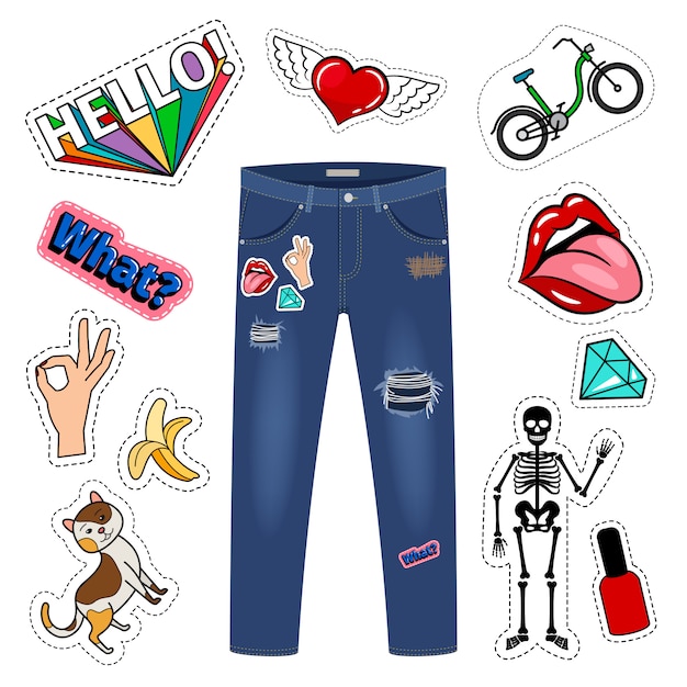 Patch su blue jeans.