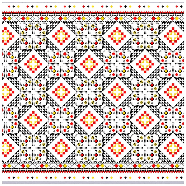 Patchwork Geometrical Ethnic pattern designwomens wear design fabric art work
