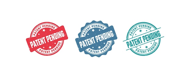 Patent Pending Sign or Stamp Grunge Rubber on White Background