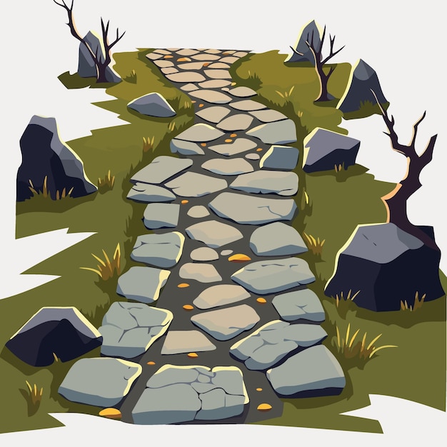 Path with stone tiles