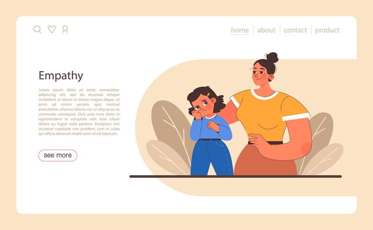 Vector patience web banner or landing page calm person finding balance mental or emotional strength