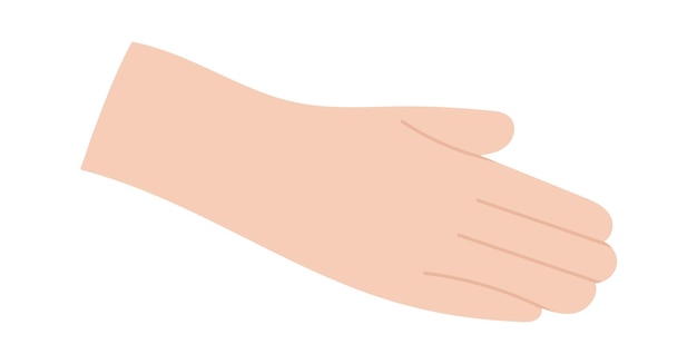 Patient hand flat icon Handshaking Appreciation