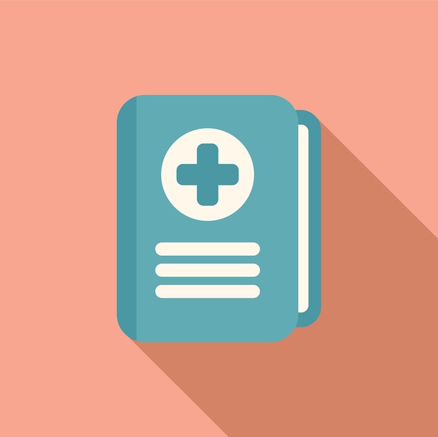 Vector patient medical folder icon flat vector hospitalization card