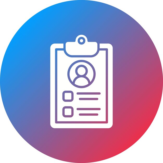 Векторное изображение икона профиля пациента может быть использовано для проверки здоровья