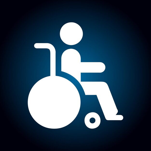 ベクトル 車椅子に座っている患者のアイコン
