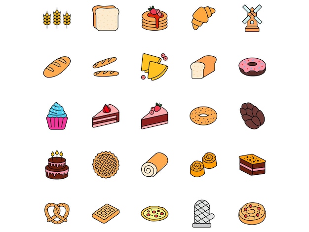 patisserie color icons