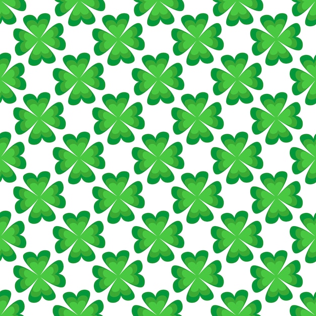 Patrick clover Patrick icon Vector seamless pattern Traditional design Nature concept