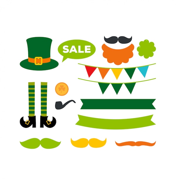 Vector patrick day pictogram vector