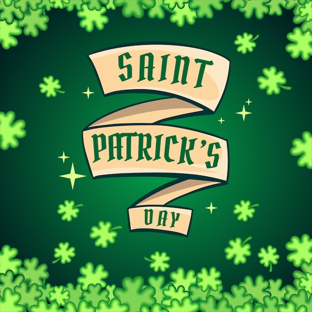 Vector patrick's day festival greeting box sticker