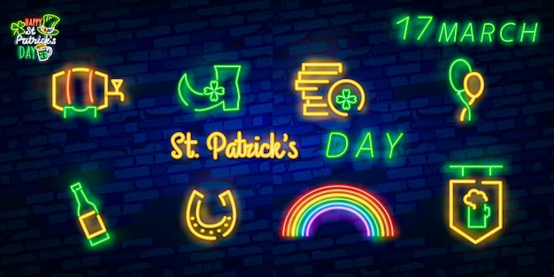 Patrick's day neon sign.