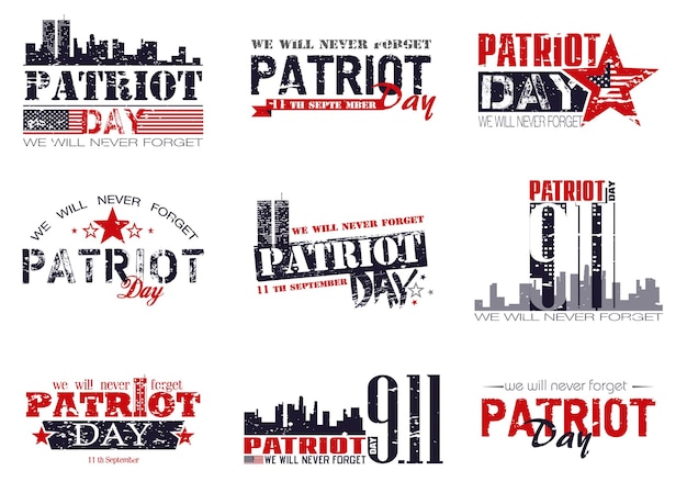 Patriot dag belettering set