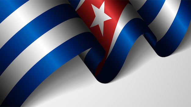 Fondo patriottico con bandiera di cuba un elemento di impatto per l'uso che vuoi farne