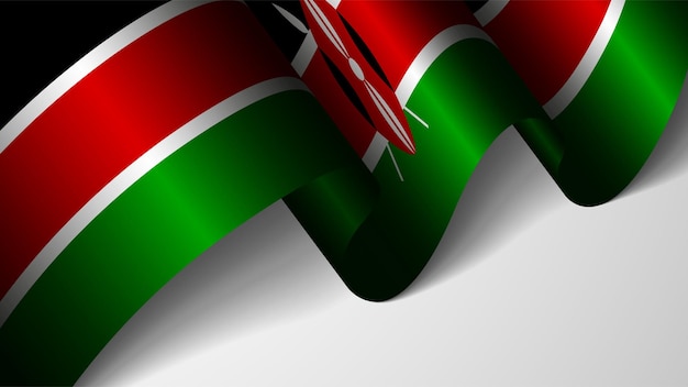 Vettore fondo patriottico con bandiera del kenya un elemento di impatto per l'uso che vuoi farne