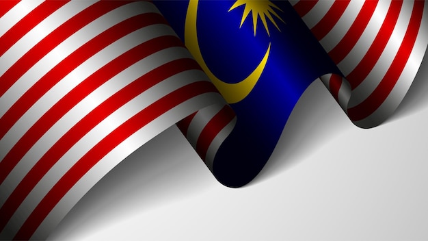 Vector patriotic background with flag of malaysia an element of impact for the use you want to make of it