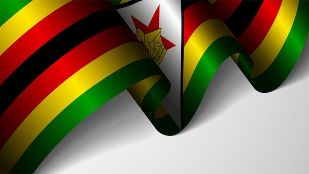 Vector patriotic background with flag of zimbabwe an element of impact for the use you want to make of it