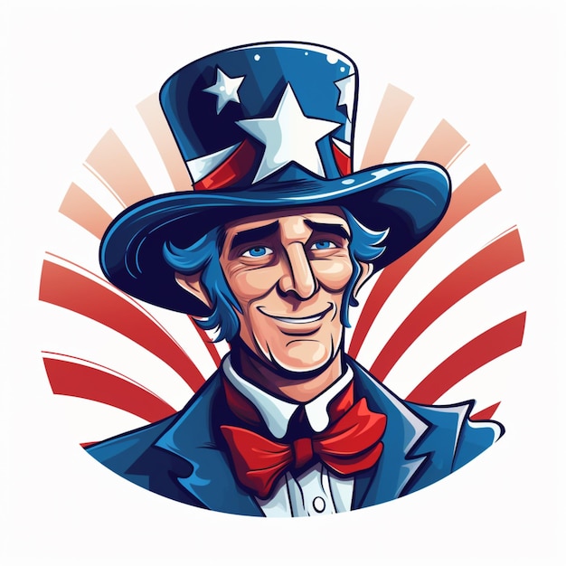 Patriotic clipart cartoon vector