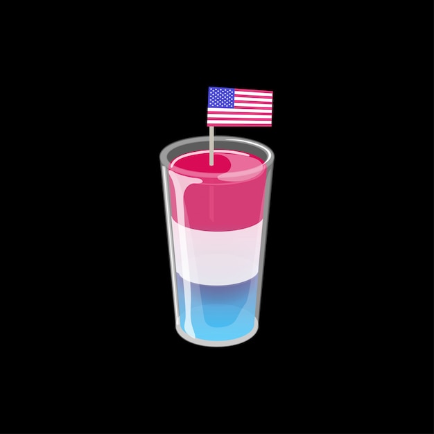 Vector patriotic cocktail shot