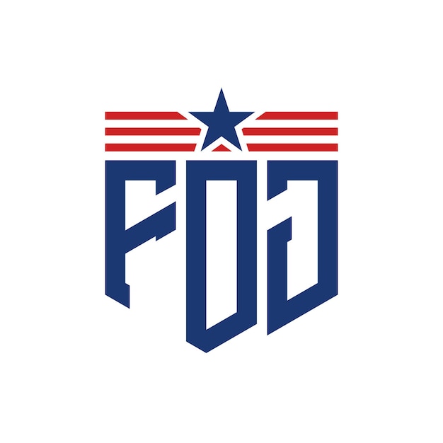 patriotic fdj logo with star and american flag straps letter fdj logo with usa flag